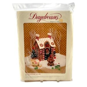 Gingerbread House Soft Sculpture Kit Daydreams #827 Vintage NIP 1984 Christmas